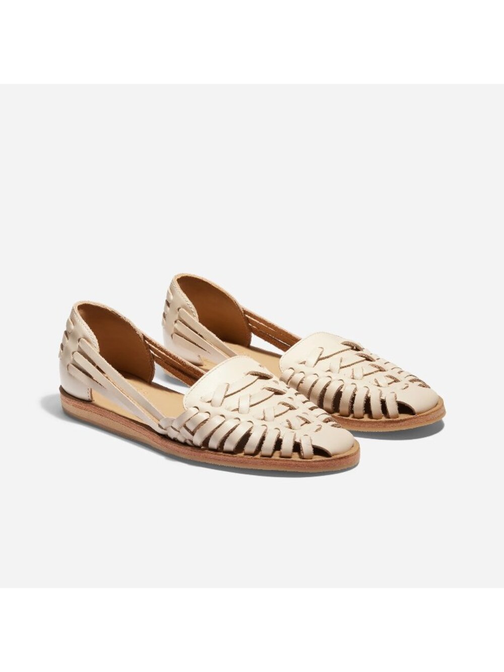 NEW Nisolo Huarache Sandals Womens 9.5 Bone Boho Casual Summer Neutral Basic 90